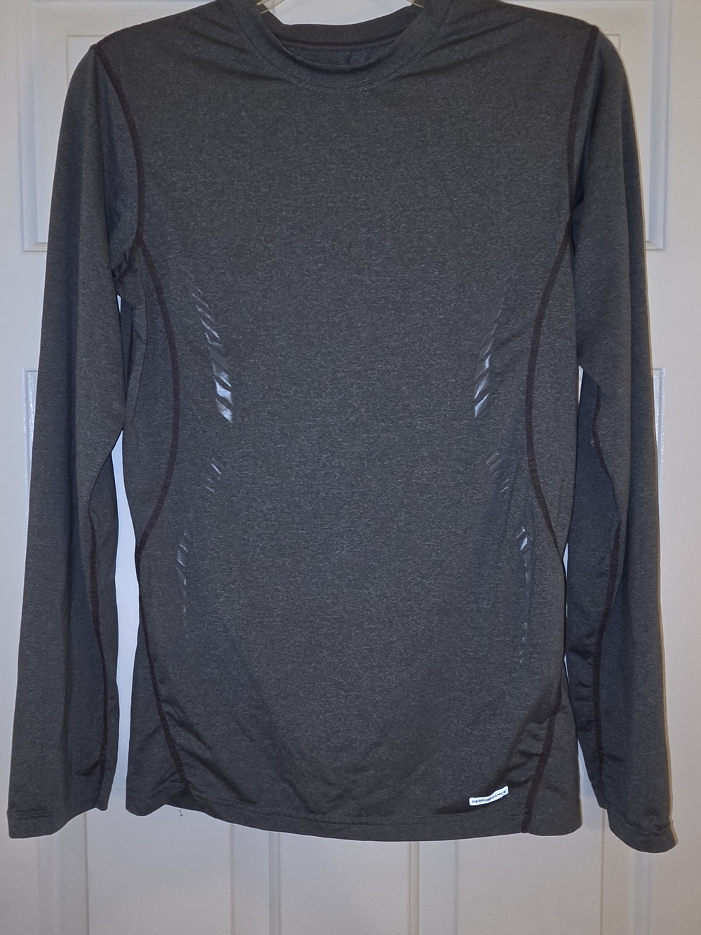 Gray Long Sleeve Athletic Compression Top Tek Gear Boys Size L